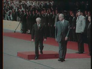 1987: Erich Honecker auf Staatsbesuch bei Helmut Kohl