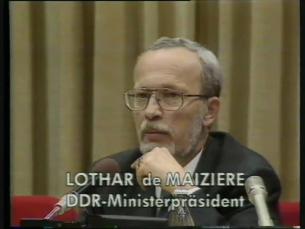 Letzte Pressekonferenz der DDR-Regierung