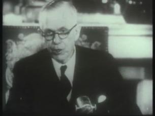 US-Außenminister George C. Marshall hält Rede vor Abgeordneten