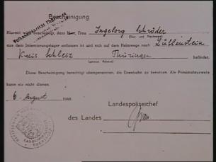 Schriftst&uuml;ck: Entlassungsschein 1948