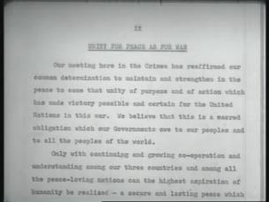 Papier-Dokument Vereinbarung von Jalta 1945
