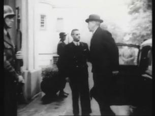 Konrad Adenauer empfängt die Außenminister der USA, Großbritanniens und Frankreichs