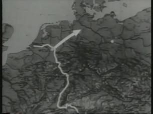 Karte Plan britisch-US-Vormarsch