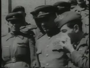 Bernard Montgomery trifft sowjetischen Marschall Konstantin Rokossowski