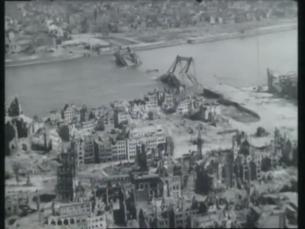 Luftaufnahmen von zerst&ouml;rtem K&ouml;ln