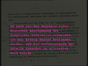 Urteilsvollstreckung f&uuml;r Kriegsverbrecher bleibt in alliierter Hand