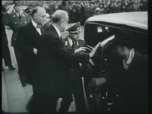 Ankunft von Bundespr&auml;sident Theodor Heuss