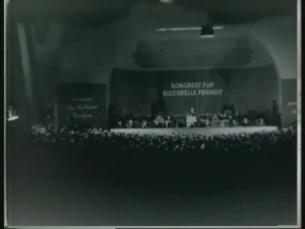 Ernst Reuter bittet die K&uuml;nstler um Stellungnahme f&uuml;r kulturellle Freiheit