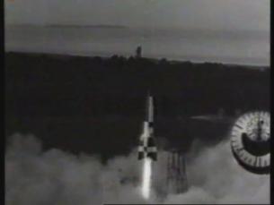 Demonstrationsfilm von einem Raketenstart