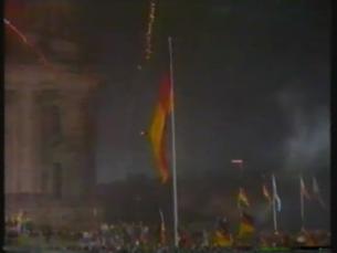 Feier vor dem Reichstag zur Wiedervereinigung