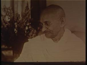 Mahatma Gandhi trifft britischen Politiker