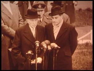 Ca. 1950: Konrad Adenauer in London
