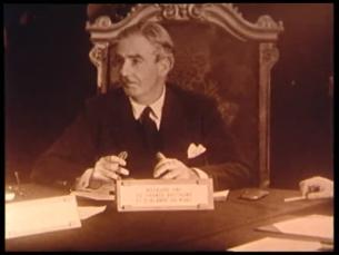 Vertragsunterzeichnung Konrad Adenauer mit Anthony Eden