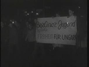 Demonstration f&uuml;r Ungarn in West-Berlin