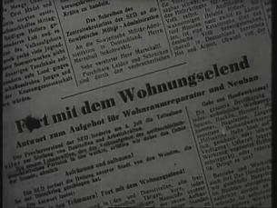 SED-Zeitung in der Rotationsmaschine
