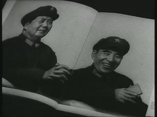 Aufnahmen von Mao Zedong und Lin Biao