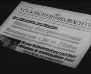 Ereignisse des Zweiten Weltkrieg in zeitgen&ouml;ssischen Medien: Sudetenkrise