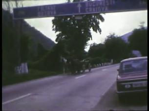 Auf einer Landstraße in Rumänen