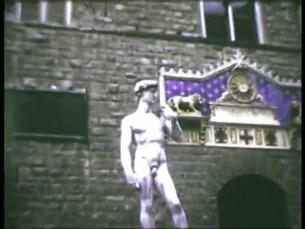 Statue und Palazzo in Florenz