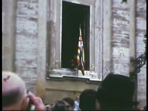 Warten am Vatikan auf den Papst
