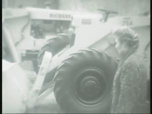 Bulldozer auf der Leipziger Messe